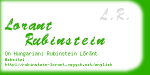 lorant rubinstein business card