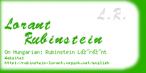 lorant rubinstein business card